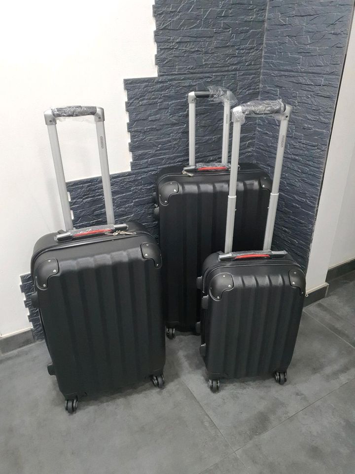 3tlg Kofferset Hartschalenkoffer XL, L, M Koffer NEU/OVP schwarz in Fürth