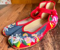 Blumen Bunte Jeans Ballerina Schuhe Gr 37/38 Bayern - Westendorf Vorschau