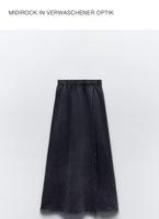 Zara MIDI Rock in verwaschener Optik grau, lang, 36, neu Düsseldorf - Stadtmitte Vorschau