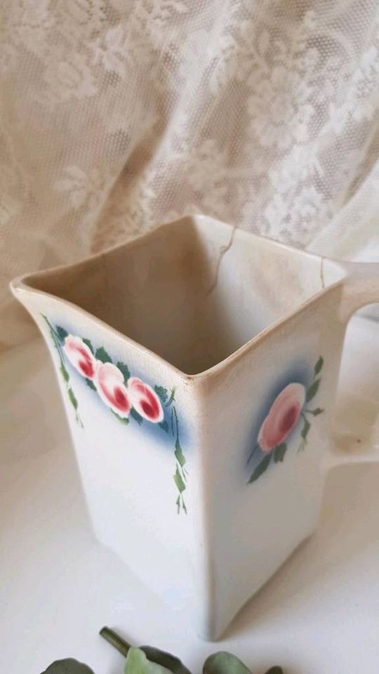 Antiker Krug Villeroy & Boch Rosen Jugendstil  Shabby chic brocan in Wehrheim