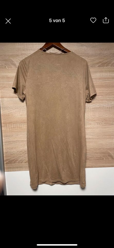 Atmosphere Kleid Gr. 38 M Tshirt longshirt braun beige kurzarm in Lindau