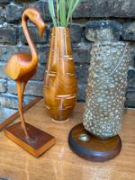 Nachttischlampe,Schreibtischlampe,DDR,Holz,Vintage,Bubbleglas, Berlin - Treptow Vorschau