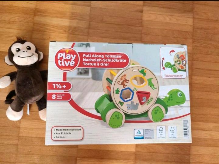 NEU!⭐OVP Playtive Nachzieh-Schildkröte Sortierspiel Holz Motorik in Hannover