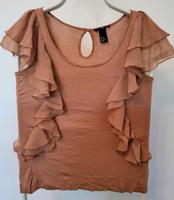 H&M Damen Blusen Shirt Gr.M Top altrosa braun Tshirt Rüschen Niedersachsen - Ebstorf Vorschau