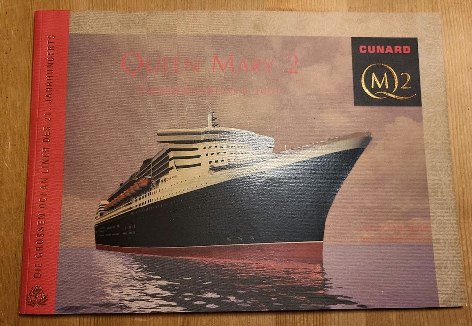 Queen Mary 2, Prospekt/Katalog der Premierenreisen 2004 in Brühl
