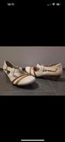 Leder offene Halbschuhe weiß braun Bayern - Hofstetten a. Lech Vorschau
