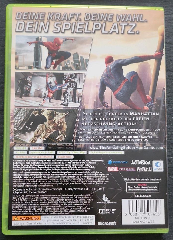 The Amazing Spider-Man-CD-Hülle ohne Disk. in Hannover