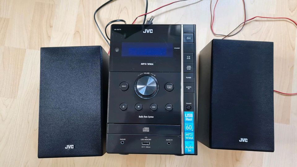 JVC CD-Anlage mit USB Anschluss und Boxen in Dresden