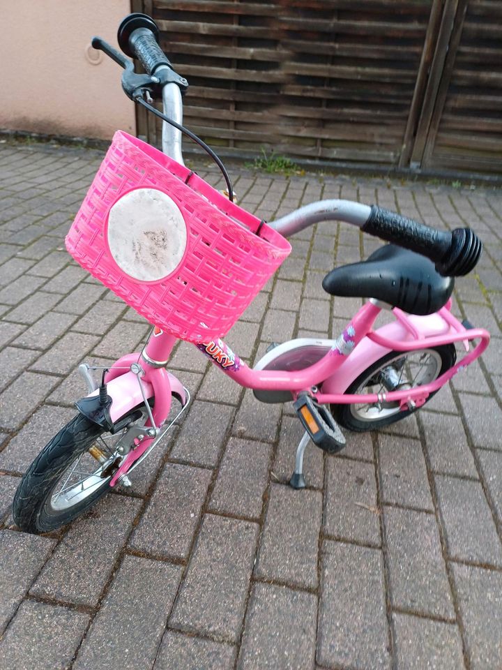 Puky Fahrrad in pink mit Blumen, 12 Zoll in Holzminden