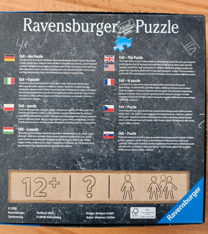 Ravensburger Exit Puzzle Neu in Holzminden