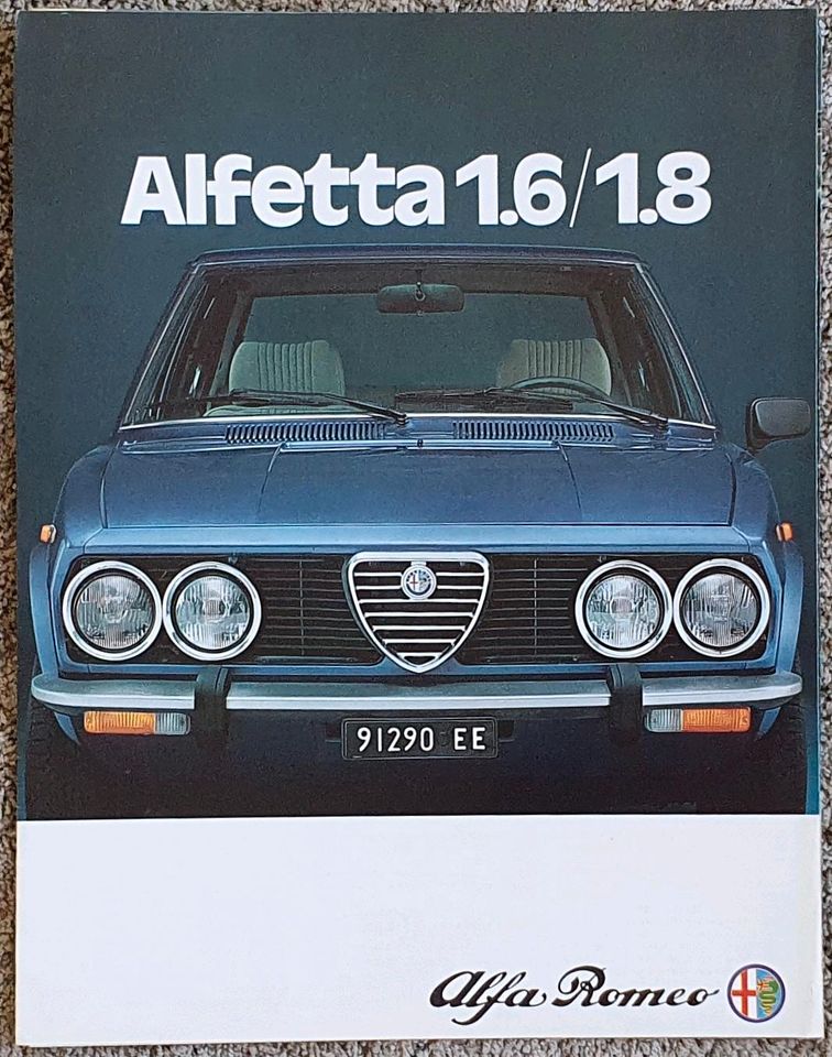 Prospekt Alfa Romeo Alfetta 1.6 1.8 9/1980 Modelljahr 1981 in Mönchengladbach