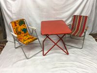 Vintage Kinder Campingtisch mit Klappstühlen, 60er Jahre Niedersachsen - Wiefelstede Vorschau