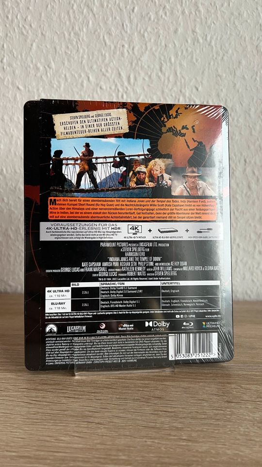 Indiana Jones und der Tempel des Todes | Steelbook | 4K Blu Ray in Würzburg