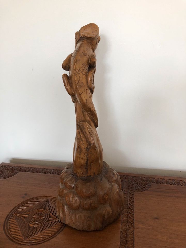 Afrikanische Figur Holzschnitzerei Chamäleon Malawi in München