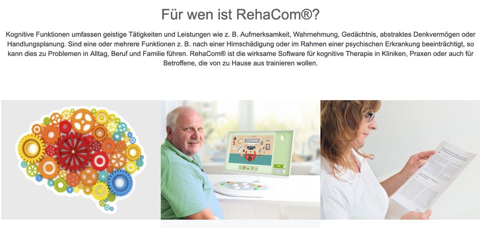 RehaCom (hasomed) Kognitive Therapie & Hirnleistungstraining (3M) in Mannheim