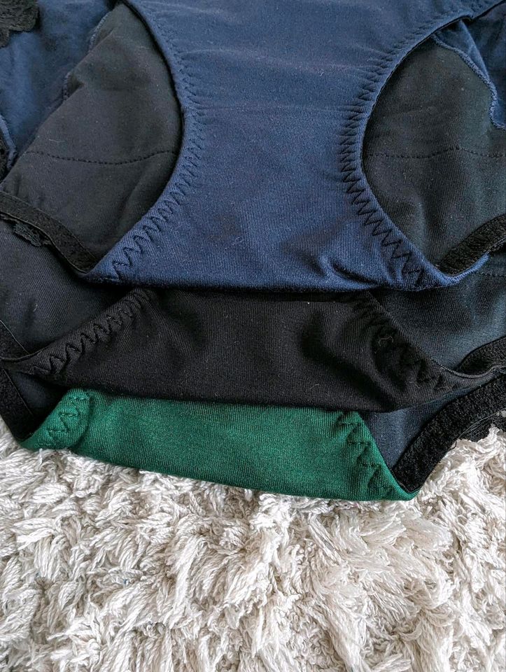 Hipster Panty Periode 3er Pack grün schwarz blau NEU Größe L in Lichtenfels