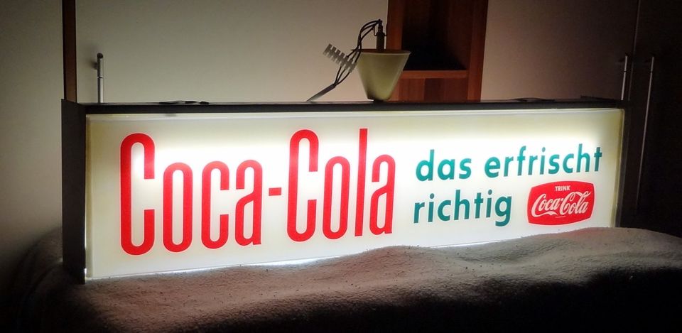 Coca Cola Thekenlampe / Thekenleuchte / Transparent 60er Jahre in Kaiserslautern
