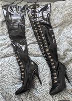 Pleaser Seduce 3024 Lackleder Overknee 37, schwarz Niedersachsen - Kirchgellersen Vorschau