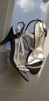 Sandaletten High Heels 39 schwarz silber Strass Bayern - Neusäß Vorschau