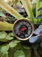 Simson Tacho Ø48mm Tachometer GOLD schwarz hellelfenbein 90 kmh Sachsen-Anhalt - Zuchau Vorschau