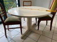 Weißer runder Tisch von Thonet mit Einlegeblatten Essen - Essen-Kettwig Vorschau
