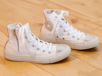 CONVERSE ALL STAR CHUCKS SCHUHE SNEAKERS WEISS SILBER 35/36 TOP!! Hessen - Felsberg Vorschau