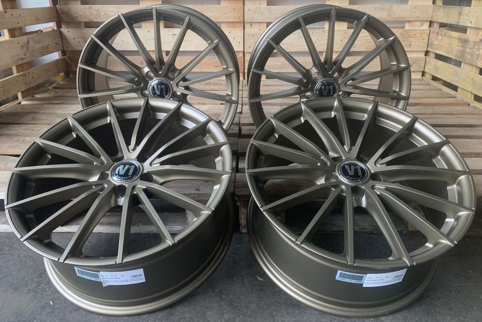 V1 Wheels V2 18 Zoll Bronze Matt Alufelgen für Skoda Enyaq 50 60 NY Karoq Octavia 1Z 5E NX RS Kombi Limousine Scout Superb 3T II III Plug In Hybrid Yeti Ssangyong Korando EK Tivoli XK ET45 5x112 5/112 in Rodgau