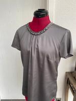 S Oliver Blusenshirt mit Applikation Gr 38 mausgrau Satin wieNEU Saarland - Merzig Vorschau