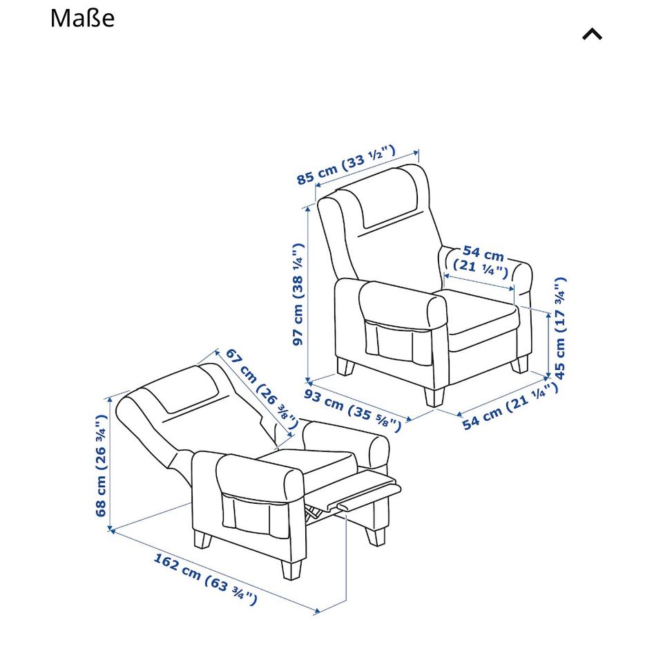 „Muren“ Ikea-Sessel in Brunsbuettel