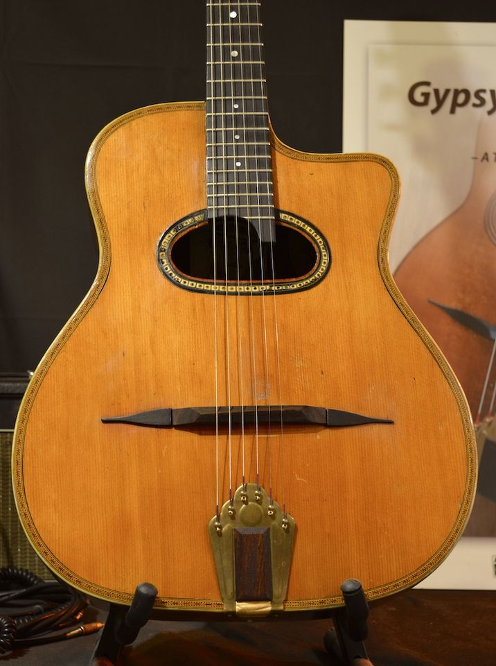 Seltene Jacques Castellucia Gypsy Jazz Gitarre RARITÄT ca. 1946 in Karben