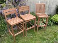 Teakholz Barhocker 3 Stück -Gartenmöbel - Teak Massiv Nordrhein-Westfalen - Lohmar Vorschau