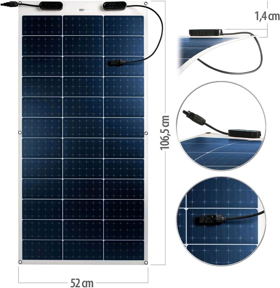 Statt 130,- € flexibles Solarpanel 1,4kg 100W *NEU*OVP*GARANTIE* in Osterhofen