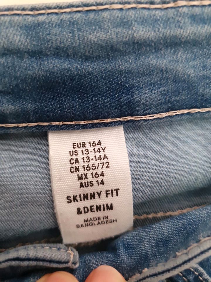 H&M, Jeans, Jeanshose, Skinny Fit, Gr. 164, TOP in Gotha