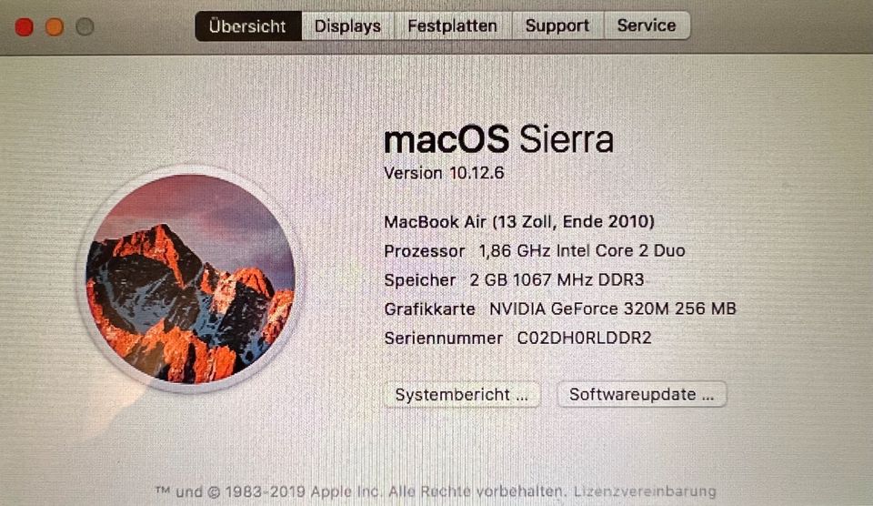 MacBook Air 13" 1,86 GHz Intel Core 2 Duo - 256 GB in Schloß Holte-Stukenbrock