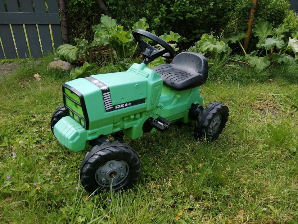 Traktor für den kleinen Streik in Eisenhüttenstadt