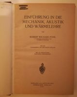 Physik Buch Einführung in die Mechanik, Akustik u Wärmelehre 1947 Baden-Württemberg - Nürtingen Vorschau