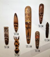 11 x Holz Tier Tiki Afrika Maske Deko Wandmaske Sachsen - Kirchberg Vorschau