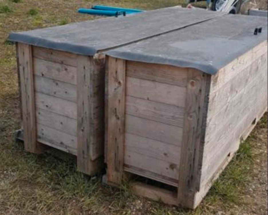 HolzKiste Box Schrank Hochbeet Container Lager dicht absperrbar in Mamming