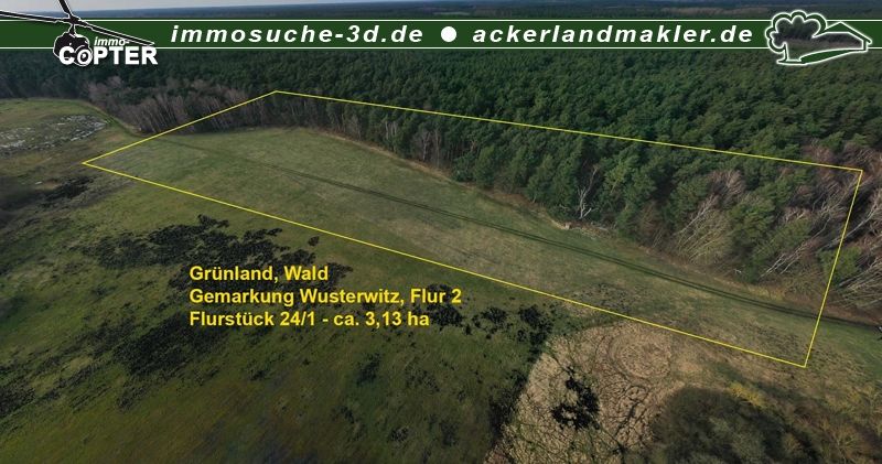 ca. 22,4 ha Acker, Grünland und Wald zum Verkauf - kurzfristig pachtfrei in Wusterwitz