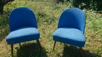 Sessel, Stuhl in blau gemustert mit Stoffbezug, antik, retro Bayern - Kitzingen Vorschau