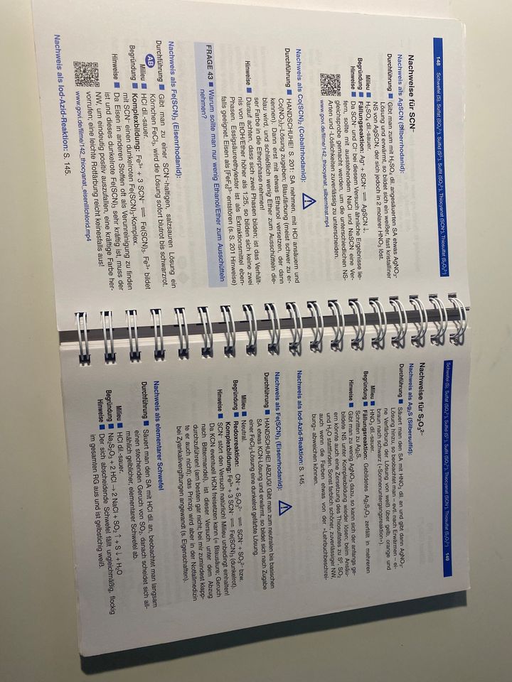 Arbeitsbuch qualitative anorganische Analyse von Dirk Häfner in Köln