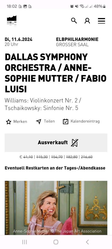 2 Tickets 11.06.24 Elbphilharmonie DALLAS SYMPHONY ORCHESTRA in Freiberg am Neckar