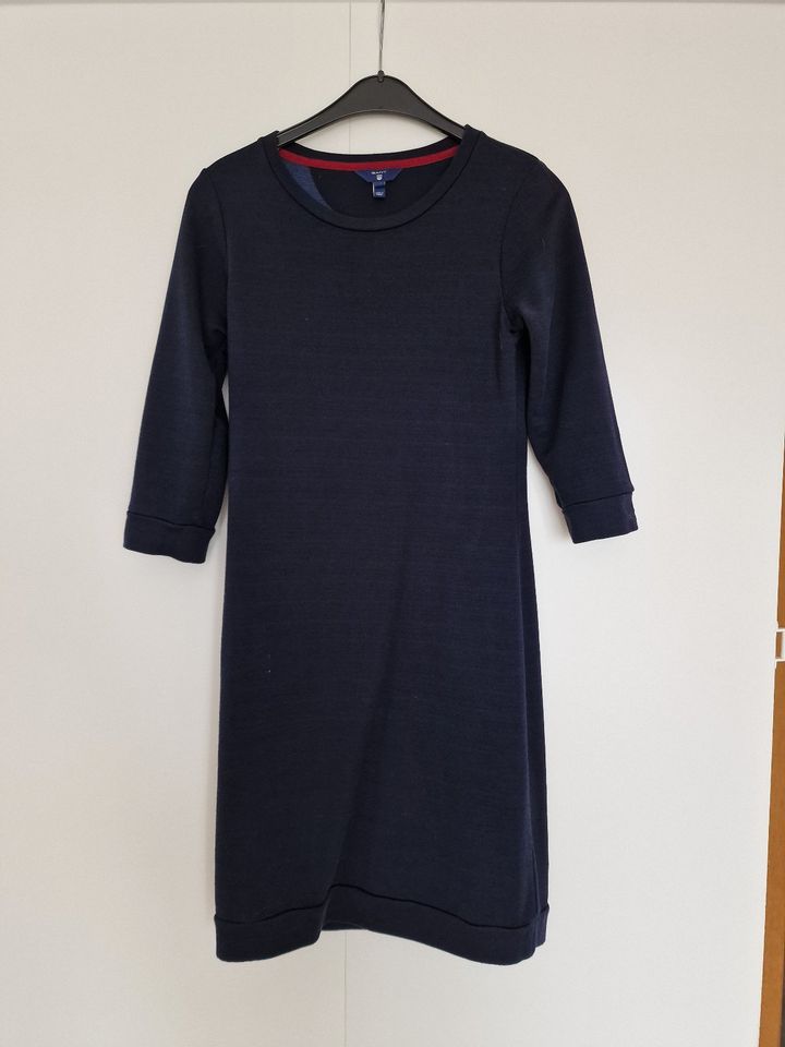 Gant Jerseykleid Kleid blau navy XS 34 3/4 Arm klassisch Damen  n in Oberschönegg