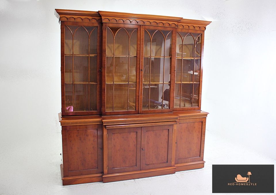 XXL Schrank Vitrine Kirsche Massiv Regal Antik Vintage Wohnen in Lage