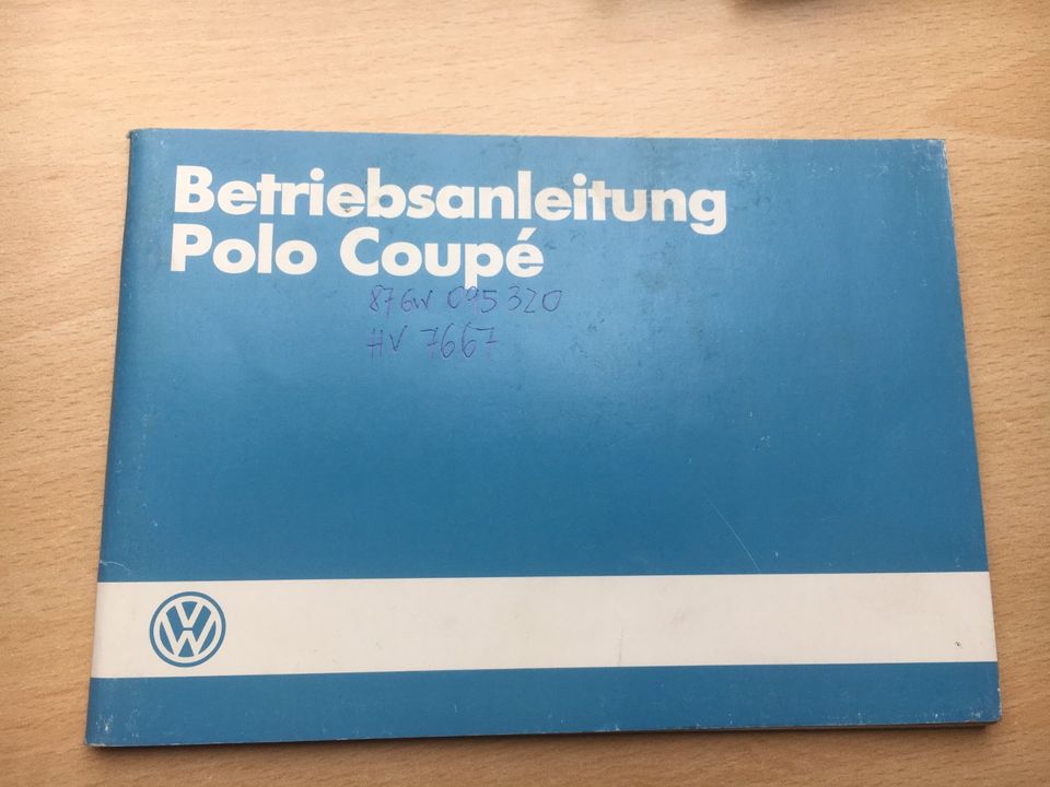 Set Bordmappe - Serviceplan & Bedienungsanleitung Polo Coupe 1985 in Kurtscheid