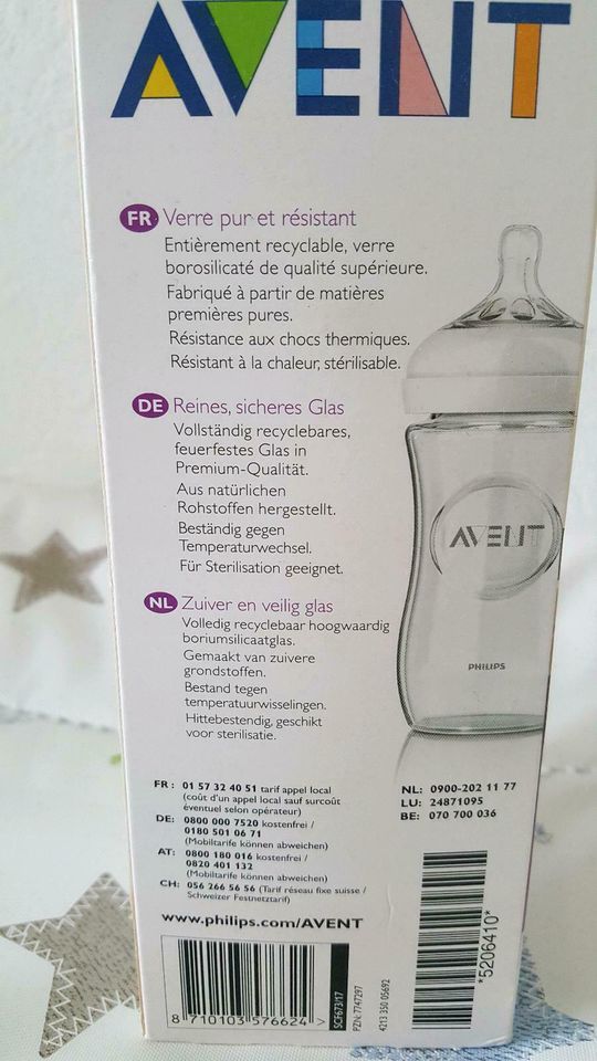 Avent Flasche, Babyfläschchen NEU aus Glas in Markneukirchen