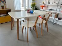 Designer Eichen Esstisch mit 4 Stühle Holz Weiss Set Hygge Nordic Bayern - Ingolstadt Vorschau