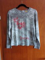 BIBA Blusenshirt Longshirt Gr 38 grau-rot Spitze Steine Nieten Niedersachsen - Bad Salzdetfurth Vorschau