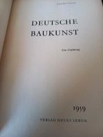Buch Deutsche Baukunst, G.Pilz Sachsen - Chemnitz Vorschau