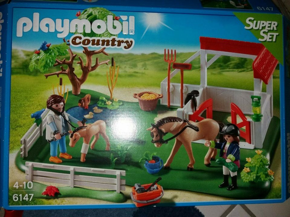 Playmobil Country Super Set Koppel mit Pferdebox (6147) in Oer-Erkenschwick